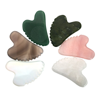 Outil de massage Gua Sha en pierre de jade blanche