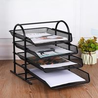 Organizador de Escritorio Metálico de 4 Niveles SAM SM4701 con Cajones, Organizador de Archivos Duradero para Escritorio, Opción de Logotipo Personalizado, al Mejor Precio