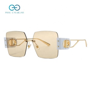 แว่นกันแดดทรงสี่เหลี่ยมไร้กรอบ Retro Rimless MAX รุ่น Unisex ขนาดใหญ่พิเศษ ป้องกันรังสียูวี 400 ได้รับมาตรฐาน CE คุณภาพสูง ปี 2023 - Product Image 6