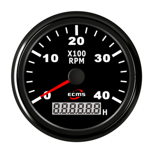 Tacómetro Nuevo Negro de 85 mm y <span class=keywords><strong>4000</strong></span> RPM para Motor Diésel, Medidor de Velocidad, ECMS PMH3-<span class=keywords><strong>BG</strong></span>-4KL IP67 Resistente al Agua, 9-32V - Product Image 3
