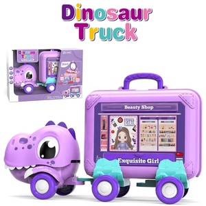 Kit d'habillage <span class=keywords><strong>de</strong></span> <span class=keywords><strong>maison</strong></span> <span class=keywords><strong>de</strong></span> jeu 3 en 1 pour enfant, camion dinosaure à friction, jouet pour boutique <span class=keywords><strong>de</strong></span> beauté, ensemble <span class=keywords><strong>de</strong></span> maquillage pour fille - Product Image 3
