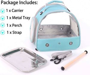 Muestra Gratuita: Transportín Portátil para Pájaros Pequeños, Loros y Periquitos con Percha y Bandeja de Acero Inoxidable - Product Image 2