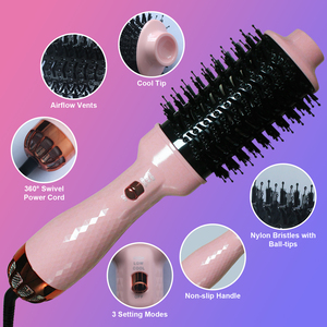 Blow <strong>Dryer</strong> Brush Hot Air Brush in One With Oval Barre Hair Styler for Smooth, Frizz-<strong>Free</strong> Results - Product Image 4