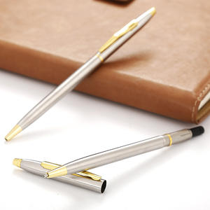 Bolígrafo de Metal, Bolígrafo de Acero Inoxidable Plateado, Bolígrafos Personalizados con Logotipo, Bolígrafos para Regalo - Product Image 2