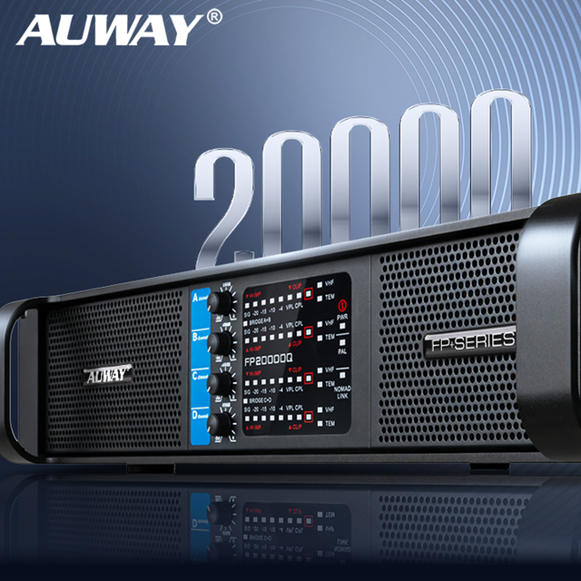 Auway AUDIO  Professional Manufacture Factory Fp20000q Power Amplifier  4 Channel 2100w  Pro Audio Bass Amplifier