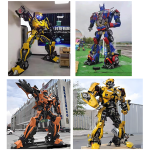 Scultura Robot Mecha Giallo Gigante Personalizzato con Parti di <span class=keywords><strong>Auto</strong></span> per Esposizioni in Parchi a Tema, Statua <span class=keywords><strong>d</strong></span>'Azione Sci-Fi - Produzione in Fabbrica - Product Image 5