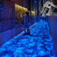 Lampe de projection LED pour logo personnalisé 40W, IP67, boîtier en aluminium étanche, effet vague d'eau, lumière publicitaire