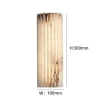 Applique murale PM Luxury en marbre d'Alabastro espagnol, lampe de chambre design côtelée avec éclairage LED pour la maison, le salon ou la salle de bain