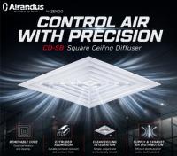 Diffuseur d'air carré pour plafond, idéal pour l'extérieur, salle de bain, cuisine, garage, salon, système HVAC