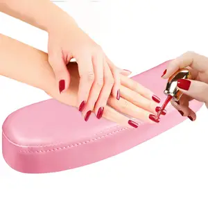 Waterproof Easy Clean PU leather Sponge Nail Hand Pillow Nail Arm Rest Cushion Pad For Nail Technician Salon Use