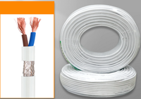 Câble souple YUWAN RVVB-3*6 blanc avec gaine en cuivre, isolation PVC 300V, taille de fil unique personnalisable, pour usage industriel, bâtiment et domestique