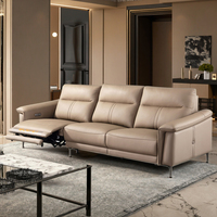 Usine de canapés sur mesure Foshan ODM/OEM : Ensemble de canapés inclinables convertibles modernes en cuir véritable pour salon et hôtel