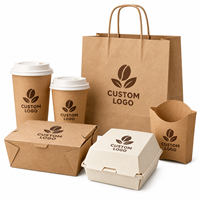 Produits d'emballage personnalisés en gros pour cafés et restaurants, emballages en papier imprimés sur mesure, emballages avec logo imprimé