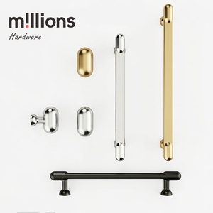 Modern Gold Cabinet Handle Set Zinc Alloy Drawer Handles Collection Kitchen Cabinet <strong>Door</strong> Hardware Furniture Pulls in All Sizes - Product Image 1