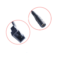 Câble adaptateur DC 5.5x2.1mm femelle vers ventilateur 4 broches, cordon d'alimentation DC vers ventilateur PC 4 broches 30cm 50cm pour refroidissement de châssis, CPU, routeur