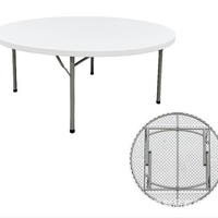 Table pliante d'extérieur en plastique, vente en gros d'usine, table à manger pliable simple pour la maison