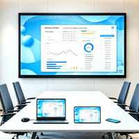 Pantalla Interactiva Electrónica para Conferencias de 75 a 100 Pulgadas, 4K UHD, Sistema Operativo Dual Android/Windows, Pantalla Táctil Inteligente de 20/40 Puntos para Reuniones