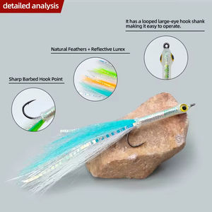 Mouches artificielles de pêche à la ligne Streamer 3D à longue tige et gros yeux, plusieurs couleurs, disponibles en différentes tailles - Product Image 4