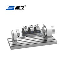 Direkt vom Hersteller Mini 5-Achsen Pneumatischer Schraubstock Selbstzentrierender Werkbank-Schraubstock Gehärteter Edelstahl 5KN Spannkraft für CNC 5-Achsen