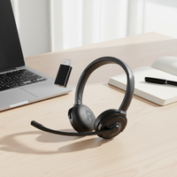 Nouveaux écouteurs supra-auriculaires 2026 avec dongle USB, puces QCC, ENC Apt-X HD pour la maison, le bureau, les équipes et les centres d'appels