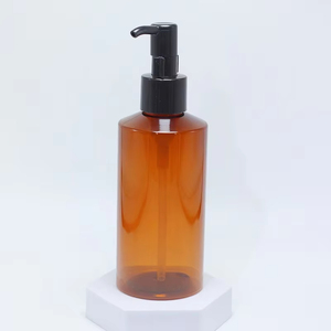 Fast Shipping Wholesale <b>Empty</b> Press Pump Body Oil <b>Bottles</b> 200ml Amber Color Oil Dispenser <b>Plastic</b> <b>Bottle</b> for Oil - Product Image 4