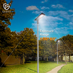 Patented Exterior 60W <b>Solar</b> <b>Powered</b> LED Street Light with Battery IP65 Waterproof 15200lm High Brightness - Product Image 2