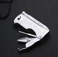 Briquet torche multifonctionnel à gaz butane, allume-cigare turbo en métal, boîte cadeau, gadget pour cigarettes et cigares