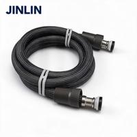 Tuyau tressé Jinlin F1/2 haute pression, flexible, anti-fuite, pour cuisine, en nylon et acier inoxydable SUS304.