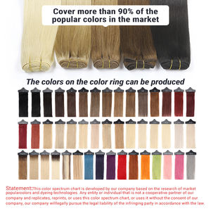 Extensions de cheveux humains Remy noirs 100% naturels, trame machine 24 pouces, extensions de cheveux européennes Genius Weft <span class=keywords><strong>avec</strong></span> clips - Product Image 3