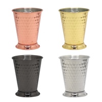 Ensemble de tasses Derby Mint Julep vintage RTS 380/400 ml en acier inoxydable doré, verres à boire au design moderne, isolation thermique, pour les fêtes