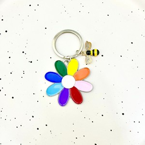 Llavero con espejo redondo de uva creativo, cubierta deslizante, bonito espejo de maquillaje de acrílico con diseño de dibujos animados, colgante para llaves - Product Image 6