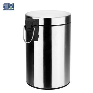 residuos bin Fabricación de exportación <span class=keywords><strong>a</strong></span> Europa pedal de pie presionando tipo salón uso pequeño bote de basura de acero - Product Image 1