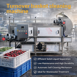 เครื่องล้างถาดประสิทธิภาพสูงสำหรับล้างผลไม้ ผัก ขนมปัง <span class=keywords><strong>นม</strong></span> ตะกร้าใส่สินค้า เครื่องล้างเนื้อ ไข่ อาหารทะเล และลัง - Product Image 1