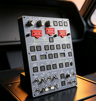 Panneau de commande supérieur de cockpit A320 à l'échelle réelle, accessoire de simulation de vol et de jeu compatible avec Fenix A320 pour l'entraînement à l'aviation