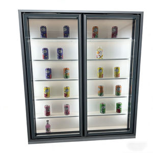 Unidad Comercial Deslizante de Doble Temperatura con Puerta de Vidrio para Ahorro de Espacio, para Latas de Refresco Refrigeradas y Bocadillos, Promueve Compras, Edición Limitada - Product Image 5