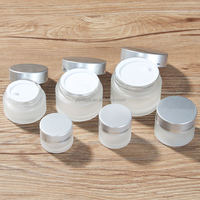 Emballage cosmétique RTS 100g 100g 100gr gramme givré transparent mat yeux visage soins de la peau crème corps beurre lotion verre pot conteneur