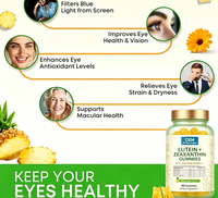 Gomitas de Vitamina A, Luteína y Zeaxantina para el Apoyo de la Visión, con Arándano, Azafrán y CoQ10, Sin OMG, Veganas, 60 Unidades, Marca Privada OEM