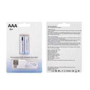 Baterai Isi Ulang AA AAA NIMH dengan Tipe C C D <span class=keywords><strong>2</strong></span>/3 Usb USB Logo Kustom Kemasan Kotak PVC Pengisian Cepat - Product Image 5