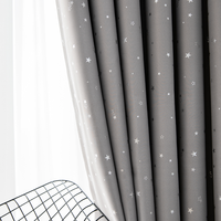 Venta caliente moderno impreso poliéster listo hecho cortinas de la ventana del hogar para los niños sala de estar dormitorio