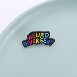 Concienciación sobre el autismo TDAH Salud <span class=keywords><strong>Mental</strong></span> Esmalte Pin Arco Iris Neurodivergente Broche Solapa Mochila Insignia Joyería Regalo para amigos - Product Image 1
