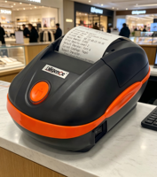 Printer Label Barcode Thermal Mini Genggam 58mm 2 Inci dengan Pencetakan Hitam Putih untuk Supermarket Ekspres