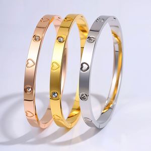 Brazalete de Acero Inoxidable con Circonitas, Estilo Moderno, Alta Calidad, Resistente al Agua, Brazalete de Titanio - Product Image 1