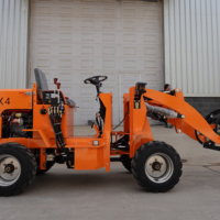 JINLIN Diesel Mini Wheel Loader Kapasitas 1-3 Ton dengan Attachment Fork Grapple Bucket 0.15m Mesin Bertenaga Tinggi Garansi 2 Tahun