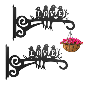 10 "chim nhà máy kim loại móc áo chống gỉ trong nhà ngoài trời Tường Khung cho treo giỏ, <span class=keywords><strong>Bird</strong></span> Feeder Chuông gió đèn lồng trang trí nội thất - Product Image 6