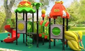 Últimas colorido e divertido exterior plástico Playground equipamentos para crianças