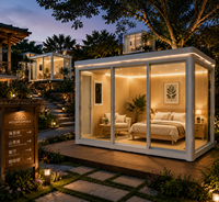Maisons préfabriquées modernes, mini-maisons préfabriquées en forme de cube, conteneurs de camping, capsules de camping, cabanes de vacances