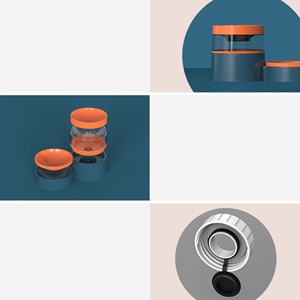 Adorable gamelle surélevée et arrondie pour animaux de compagnie, protection du cou pour chats et chiens, en plastique durable, pour usage intérieur/extérieur/en voyage - Product Image 5