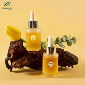 Toptan 30ml bambu ahşap daire özü yağ şişesi gümüş daire damlalık özel buzlanma kozmetik cam şişe cilt bakımı serumu - Product Image 5