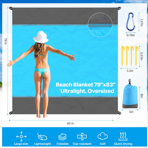 Manta <span class=keywords><strong>de</strong></span> Picnic Impermeable y Antiarena Baichuang, Secado Rápido, Accesorio para <span class=keywords><strong>Playa</strong></span>, Tamaño Adulto, para Campamento y Viajes <span class=keywords><strong>de</strong></span> Verano - Product Image 3