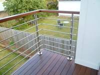 Balustrade d'escalier en acier inoxydable 316 massif, design moderne, résistante à la rouille, pour balcon extérieur, villa, hôtel et centre commercial